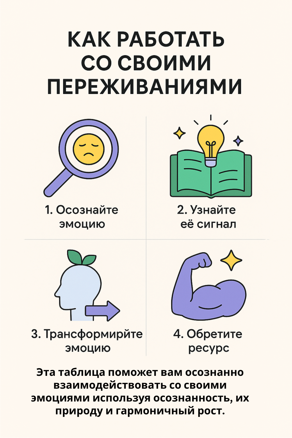 От осознания эмоции к внутреннему ресурсу
